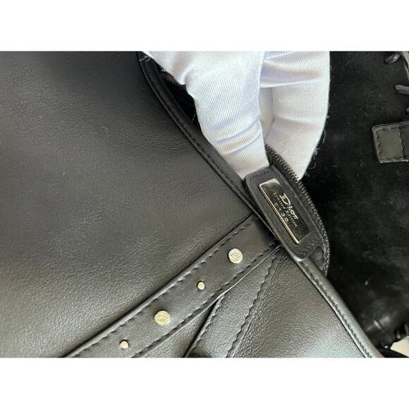 Dior saddle vintage black leather shoulder bag - Picture 2 of 10